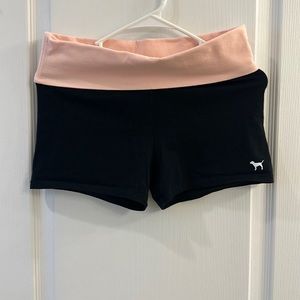 Women’s black yoga  shorts.